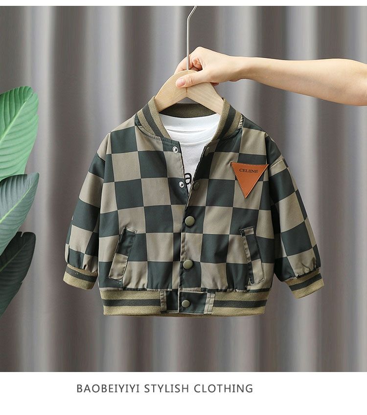 Chaqueta de cuadros para niños