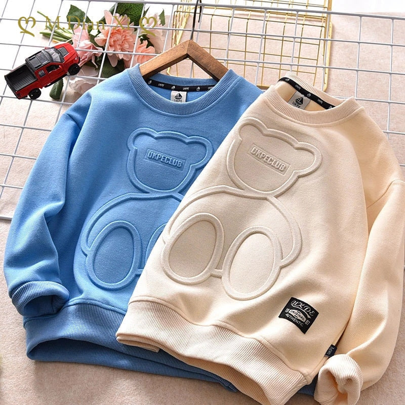 Sudadera con capucha de oso para niños