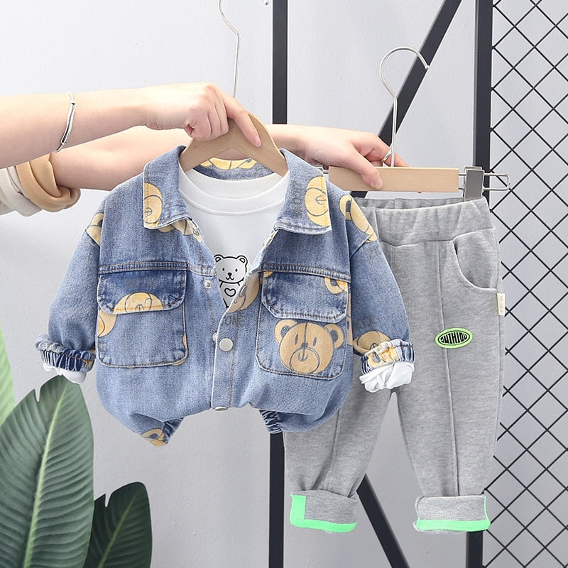 Conjunto de 3 piezas de oso