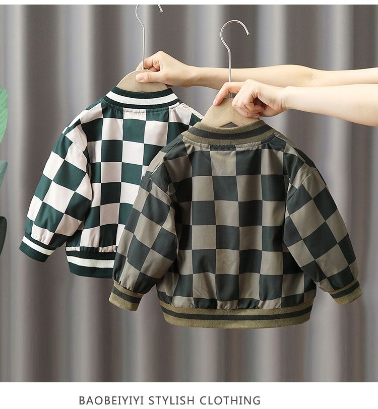 Chaqueta de cuadros para niños