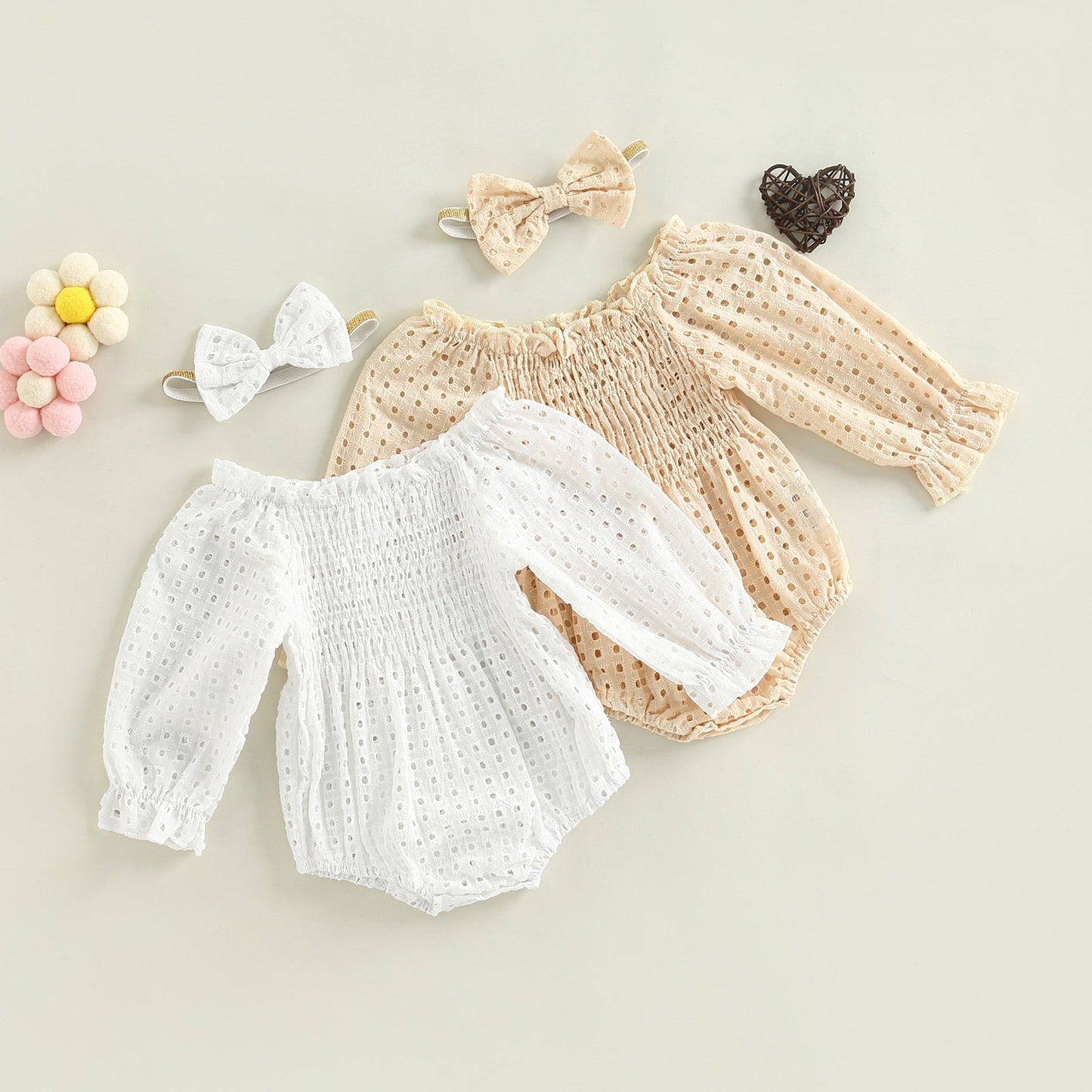 Conjunto de mono Ambre de manga larga y diadema