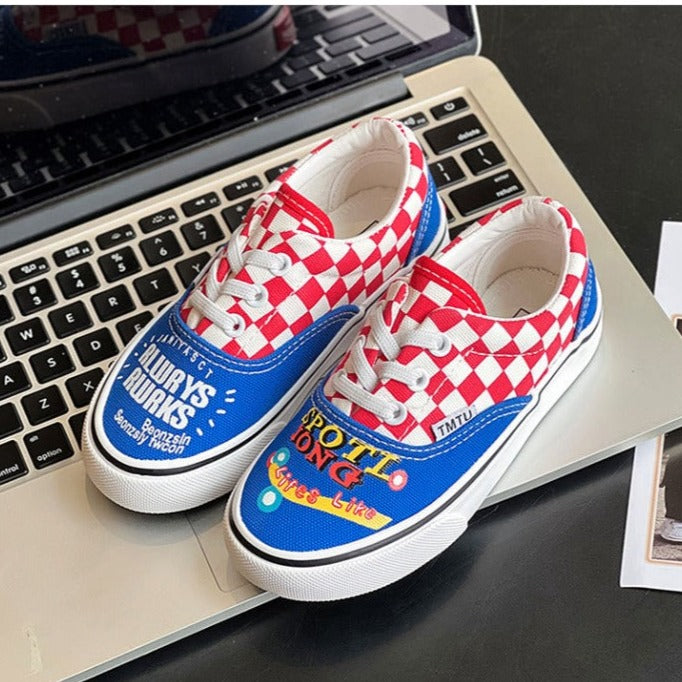 Zapatillas de cuadros para niños