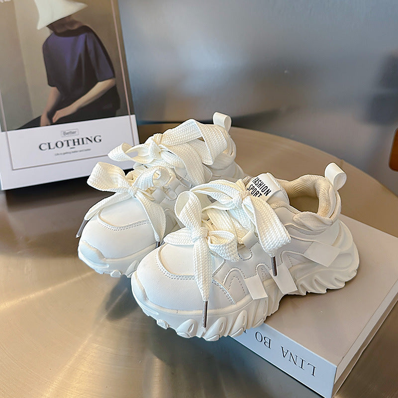 Zapatillas de deporte para niños de moda con doble cordón