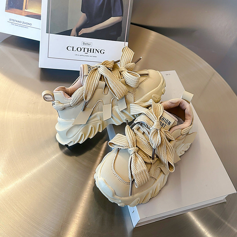 Zapatillas de deporte para niños de moda con doble cordón