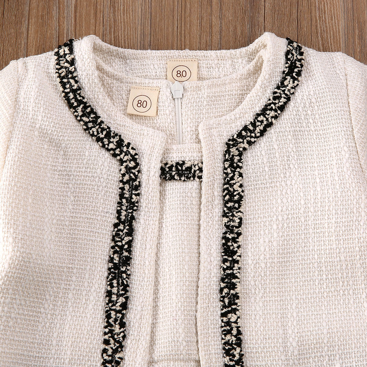 Vestido infantil blanco con blusa 