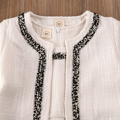 Vestido infantil blanco con blusa 