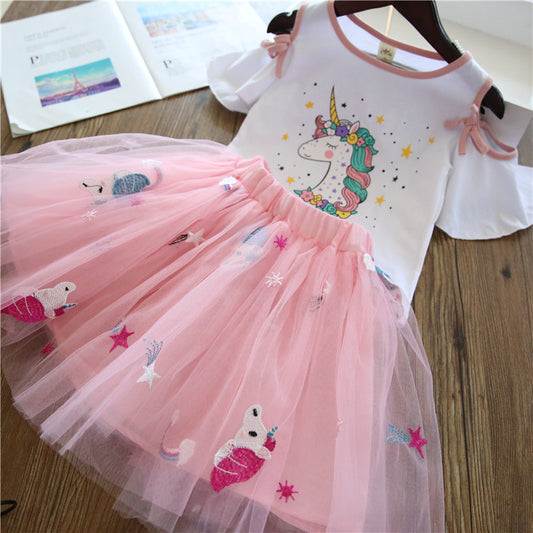 Conjunto de tul para niña unicornio 