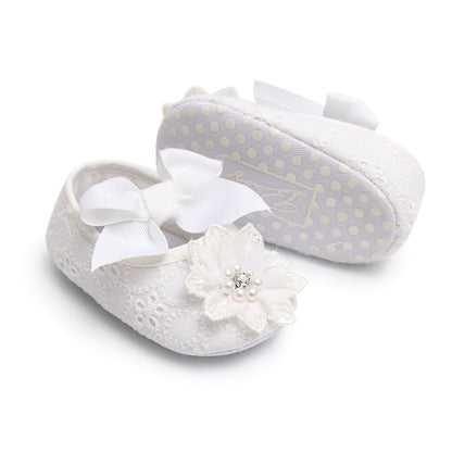 Children's Lace-Up Flower Shoe
