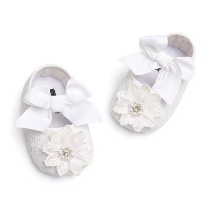 Children's Lace-Up Flower Shoe