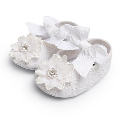 Children's Lace-Up Flower Shoe