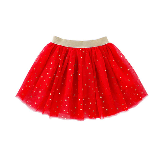Falda de tul con estrellas para niña