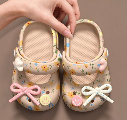EVA Bow Decor Breathable Anti-slip Home Sandals