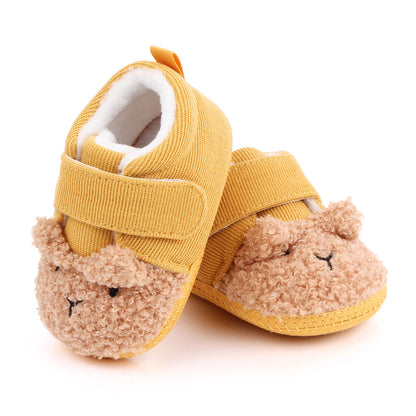 Zapatos infantiles de terciopelo con diseño de animales 