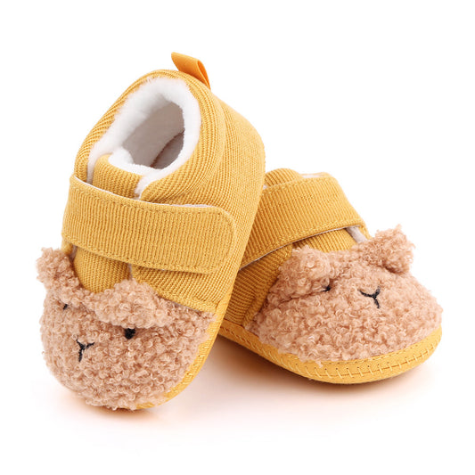 Zapatos infantiles de terciopelo con diseño de animales 