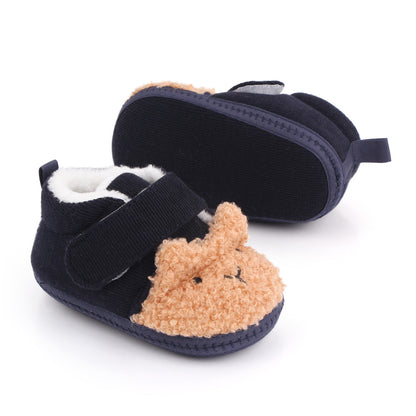 Zapatos infantiles de terciopelo con diseño de animales 