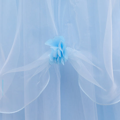 Blue Floral Party Dress