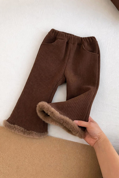 Children's Winter Pants with Plush Hem