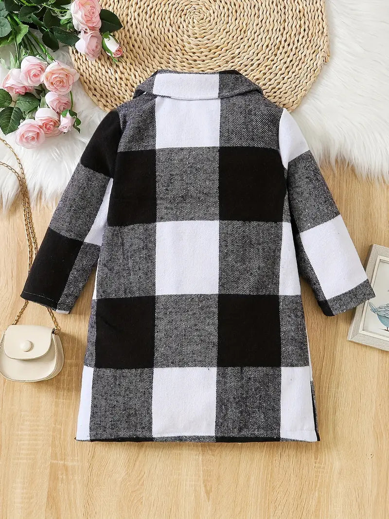 Chaqueta de cuadros de invierno para niños 