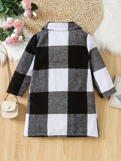 Chaqueta de cuadros de invierno para niños 
