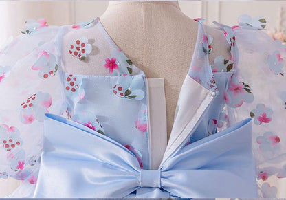 Children's Party Dress with Small Flowers