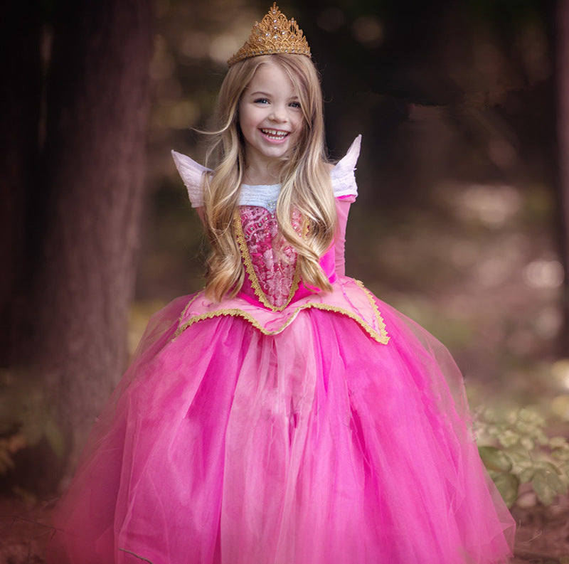 Enchanted Pink Party Dress with Accessories