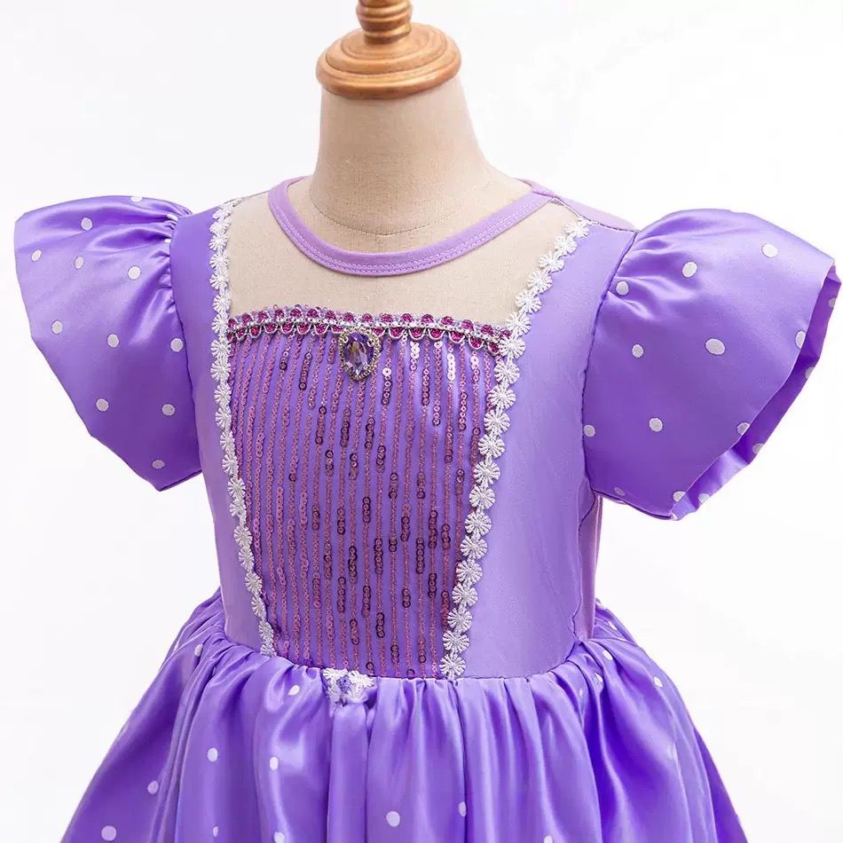Purple Party Dress with Accessories