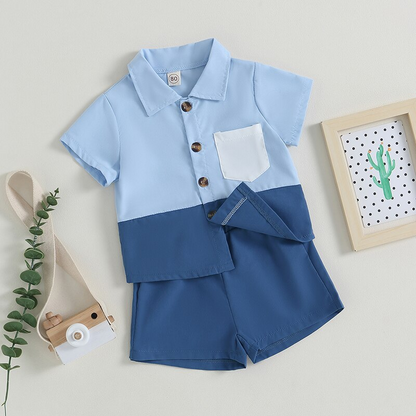 Conjunto de verano azul infantil