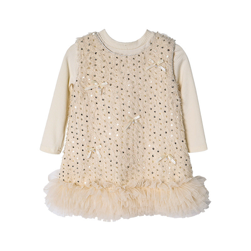Sparkly Girls' Outfit with Bows
