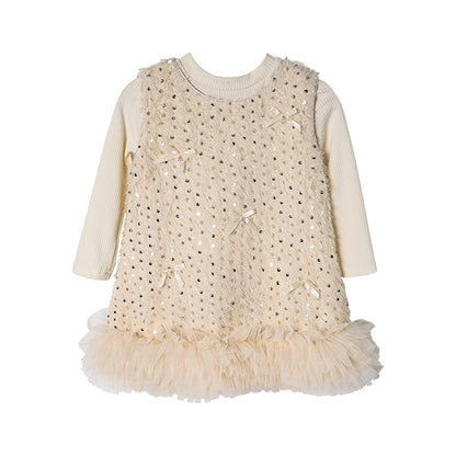 Sparkly Girls' Outfit with Bows