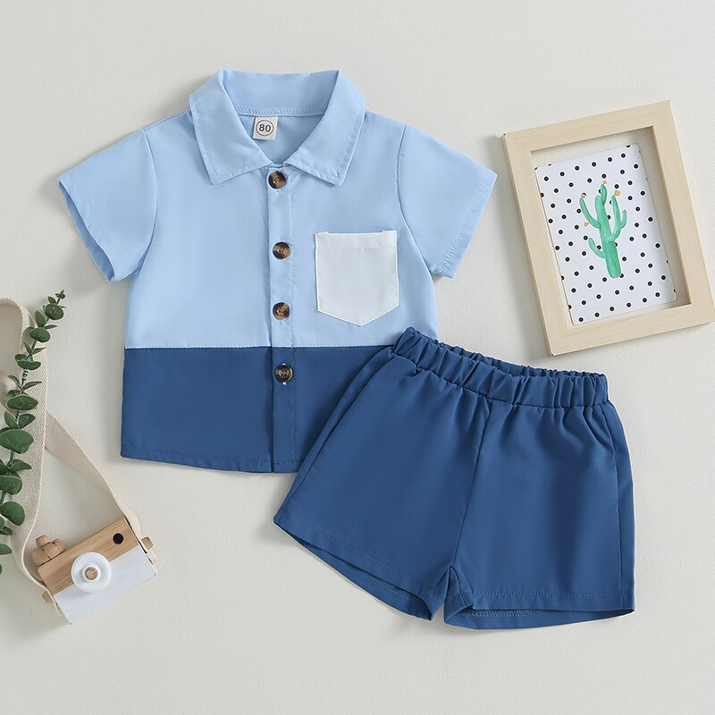Conjunto de verano azul infantil