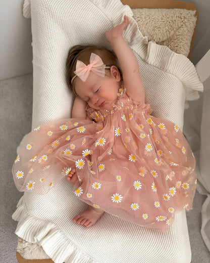 Children's Tulle Dress with Daisies