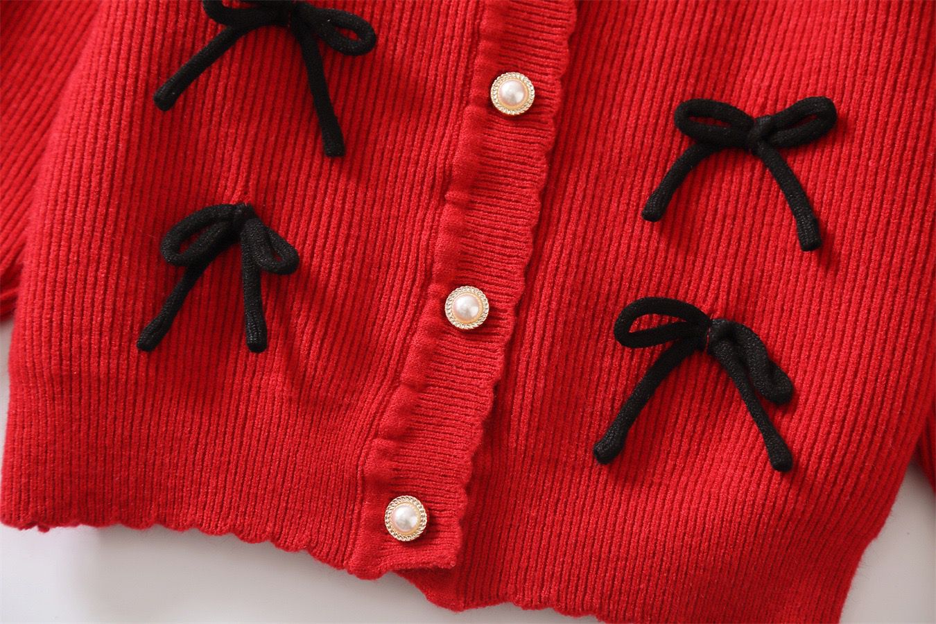 Kids' Winter Knit Set with Little Bows