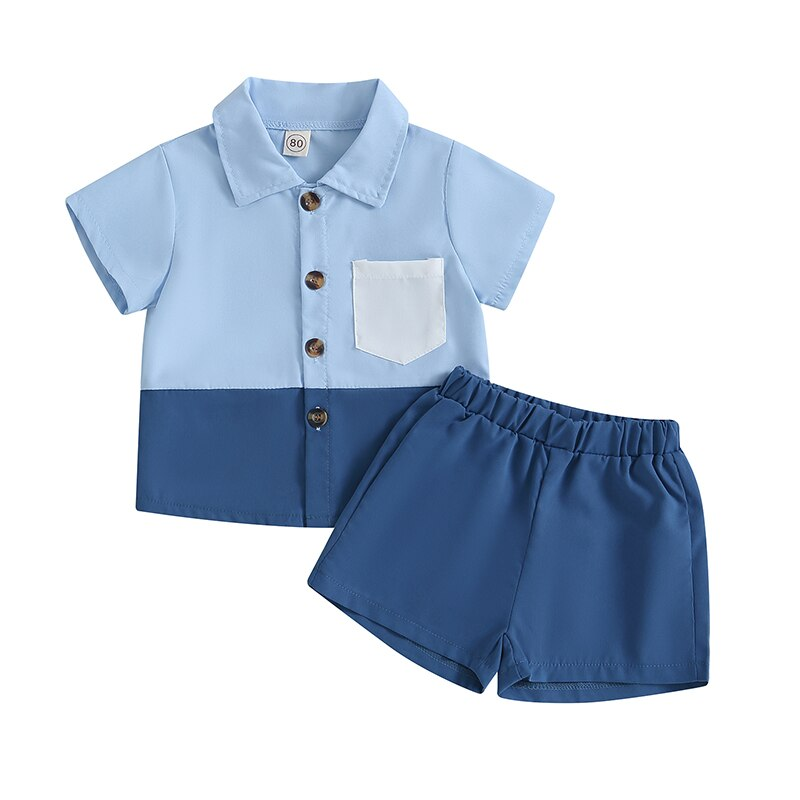 Conjunto de verano azul infantil