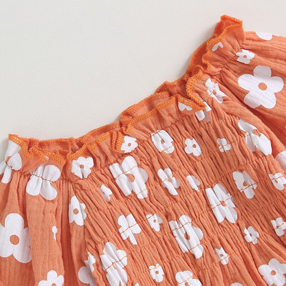 Body infantil florido + diadema