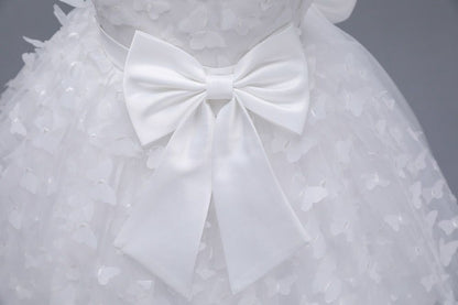Children's Dress with Butterflies and Bow