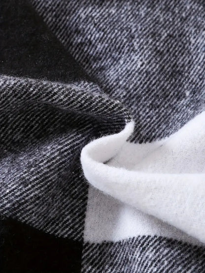 Chaqueta de cuadros de invierno para niños 