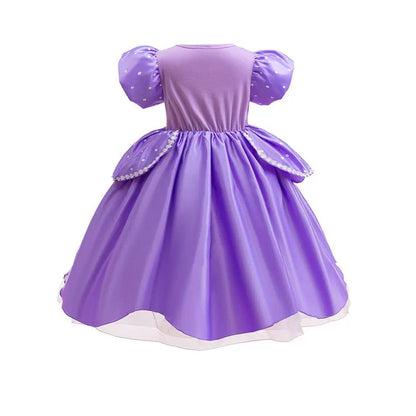 Purple Party Dress with Accessories