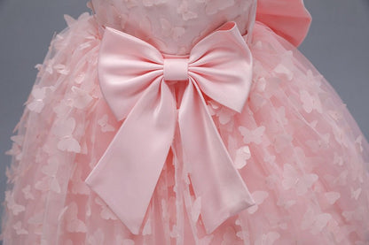 Children's Dress with Butterflies and Bow