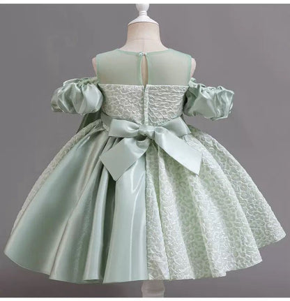 Luxury Children's Party Dress with Drop Sleeves