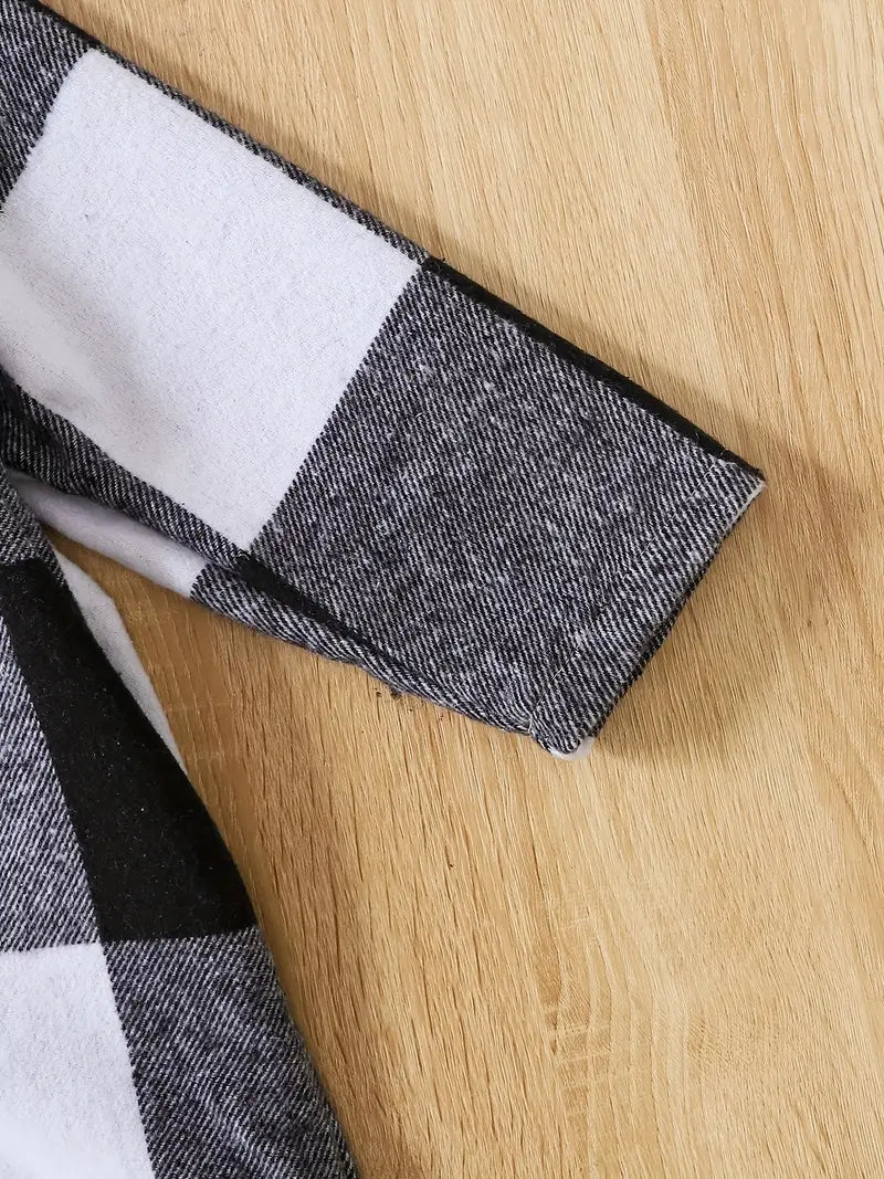 Chaqueta de cuadros de invierno para niños 