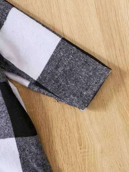 Chaqueta de cuadros de invierno para niños 