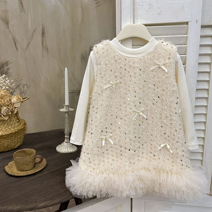 Sparkly Girls' Outfit with Bows