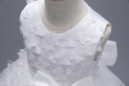 Children's Dress with Butterflies and Bow