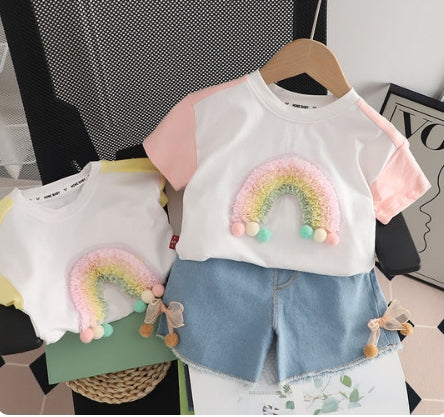 Children's Rainbow and Jeans Set