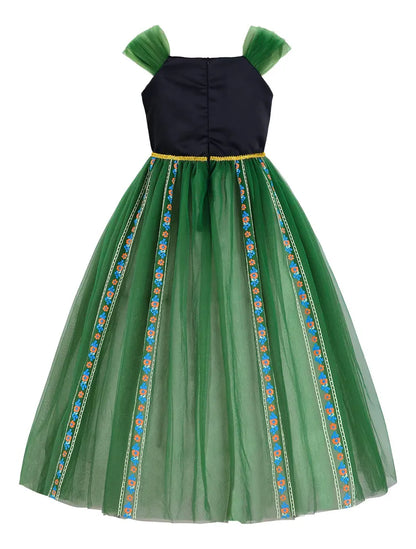 Green Floral Party Dress