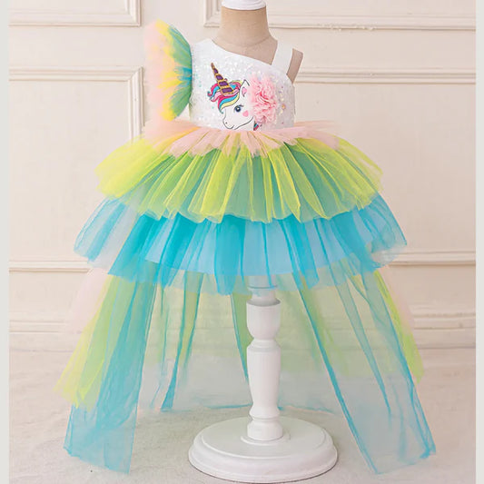 Vestido de fiesta de unicornio con tul 