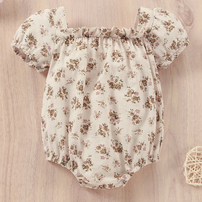 Body de bebé vintage con flores