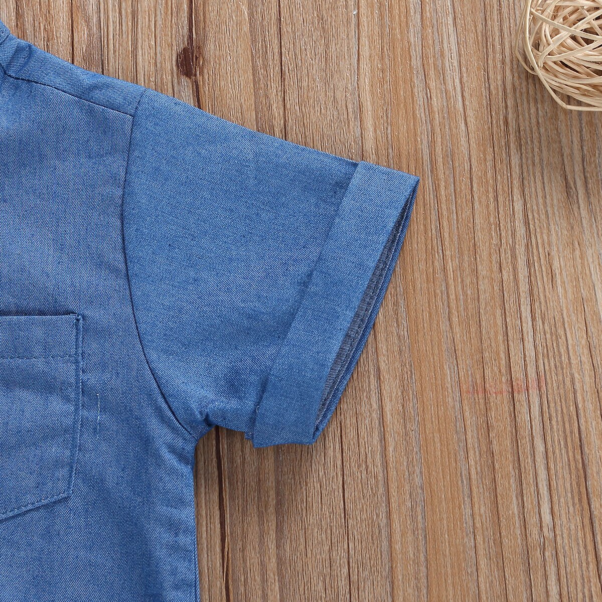 Conjunto de camisa de manga corta y pantalón corto para niño