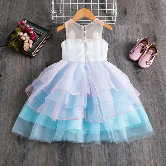 Vestido de fiesta infantil de unicornio