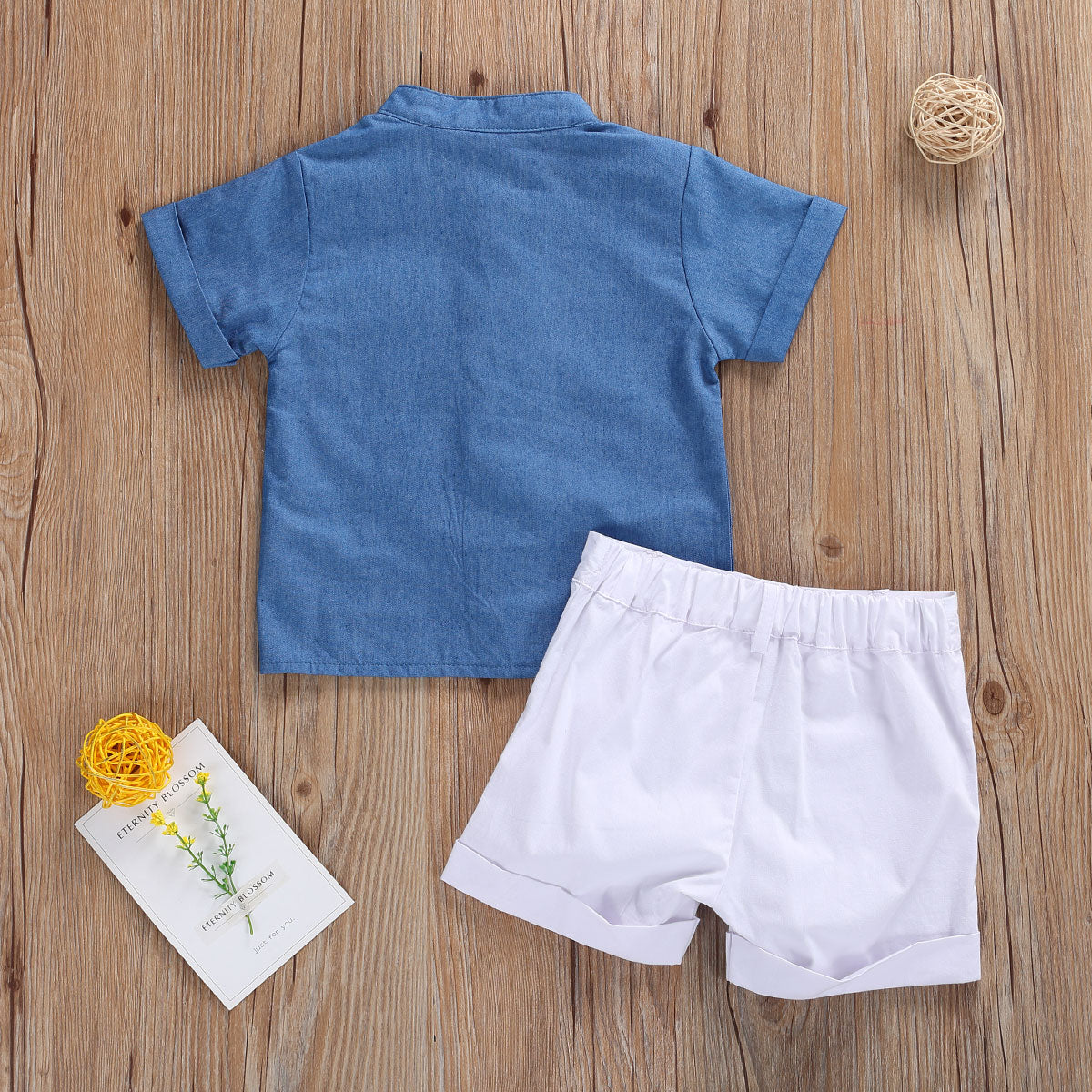 Conjunto de camisa de manga corta y pantalón corto para niño